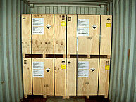 The container can also be optimally loaded with hazardous goods
